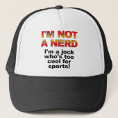 Nerd Jock Funny Ball Pet Trucker Hat (Voorkant)