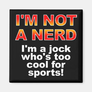 Nerd Jock Funny Fridge Magnet koelkast