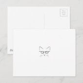 Nerd kat briefkaart (Voorkant / Achterkant)