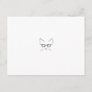 Nerd kat briefkaart