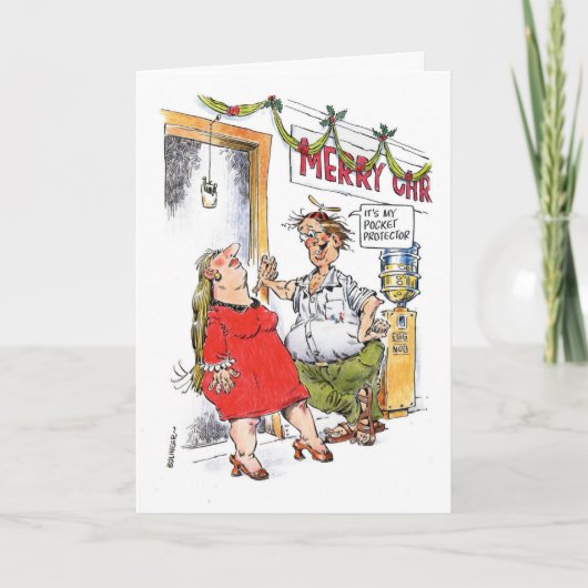 Nerd kerstkaart feestdagen kaart (Voorkant)