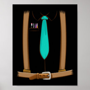 Nerd kostuum Halloween Schattig Dork Geek Zoon Gam Poster