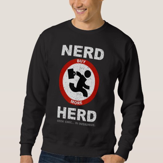 nerd kudde geek chic in overdrive trui (Voorkant)