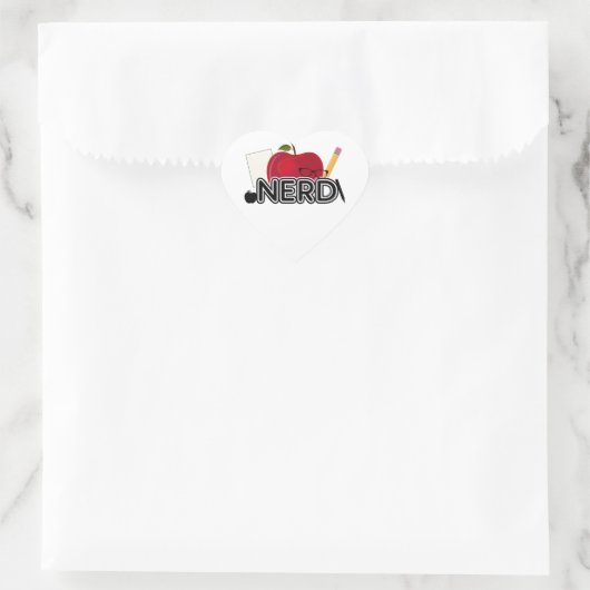 Nerd - Logo Hart Sticker (Tas)