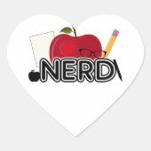 Nerd - Logo Hart Sticker (Voorkant)