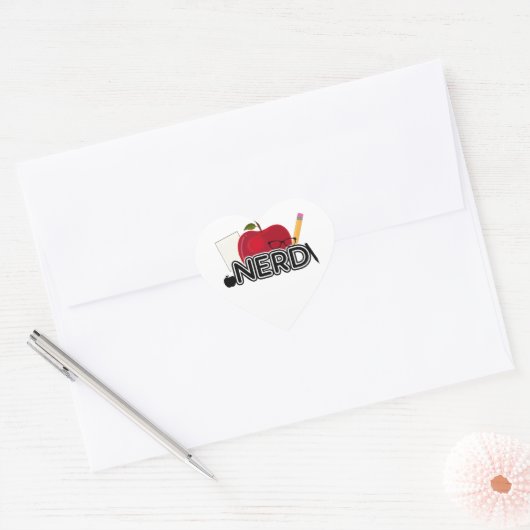 Nerd - Logo Hart Sticker (Envelop)
