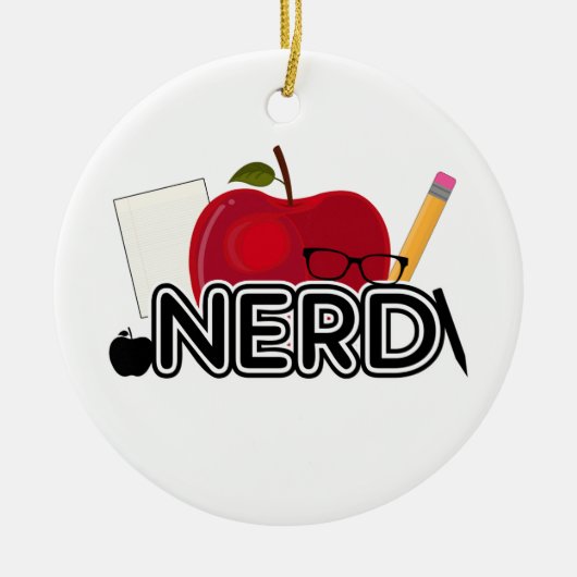 Nerd - Logo Keramisch Ornament (Voorkant)