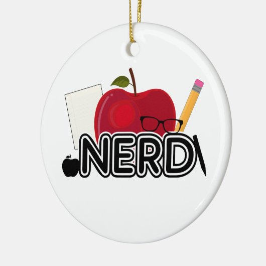 Nerd - Logo Keramisch Ornament (Links)