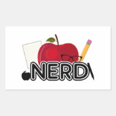 Nerd - Logo Rechthoekige Sticker (Voorkant)