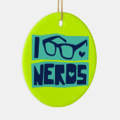 Nerd Love Keramisch Ornament (Rechts)