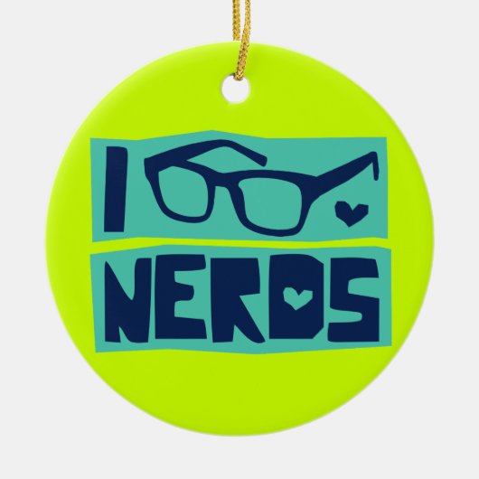 Nerd Love Keramisch Ornament (Voorkant)