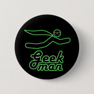 Nerd Man Ronde Button 5,7 Cm