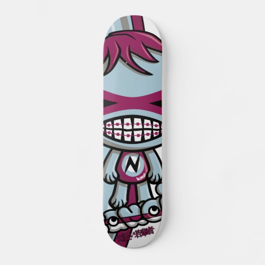 Nerd Mascot Persoonlijk Skateboard (Voorkant)