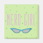 Nerd Meisje locker magneet (Voorkant)