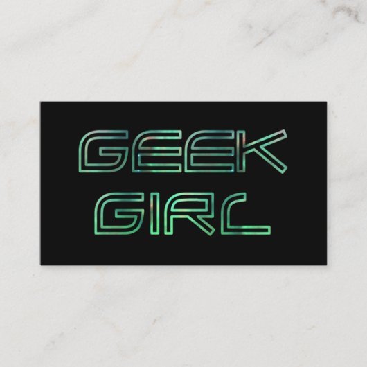 Nerd Meisje Profielkaart Visitekaartje (Voorkant)