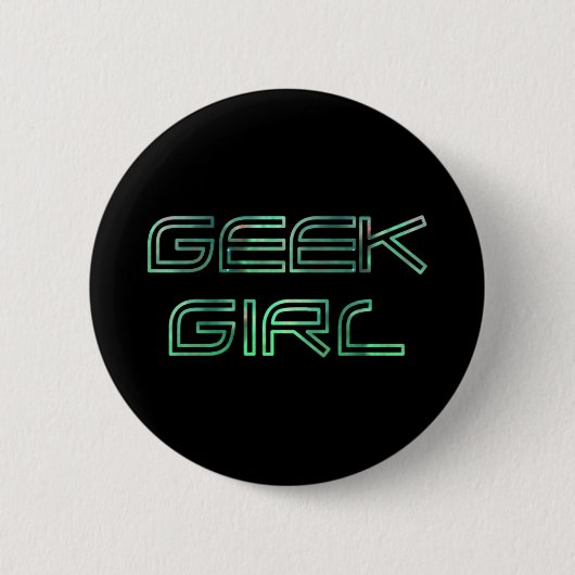 nerd meisje ronde button 5,7 cm (Voorkant)