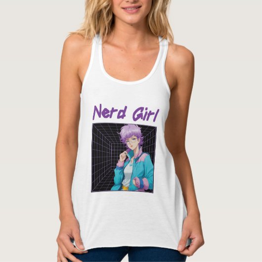 Nerd meisje tanktop (Voorkant)