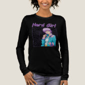 Nerd Meisje Tri-Blend Shirt (Voorkant)