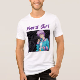 Nerd meisje Tri-Blend shirt