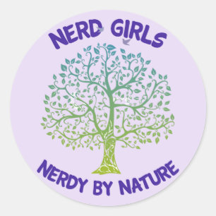 Nerd Meisjes Nerdy door Natuur Sticker