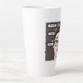 Nerd Meisjes Rulen de Wereld Latte Mok (Voorkant)