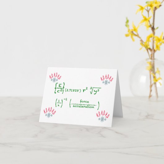 Nerd Merry Kerstmis Kaart (Gele Bloem)