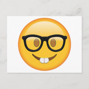 Nerd met bril - Emoji Briefkaart