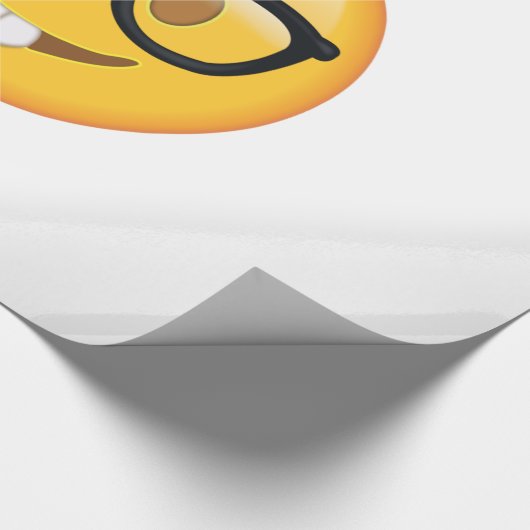Nerd met bril - Emoji Cadeaupapier (Hoek)