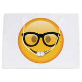 Nerd met bril - Emoji Groot Cadeauzakje (Voorkant)