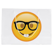 Nerd met bril - Emoji Groot Cadeauzakje (Achterkant)