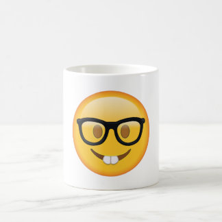 Nerd met bril - Emoji Koffiemok