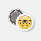 Nerd met bril - Emoji Magneet (Voorkant / Achterkant)