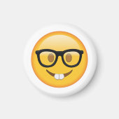 Nerd met bril - Emoji Magneet (Voorkant)