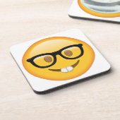 Nerd met bril - Emoji Onderzetter (Linkerzijde)