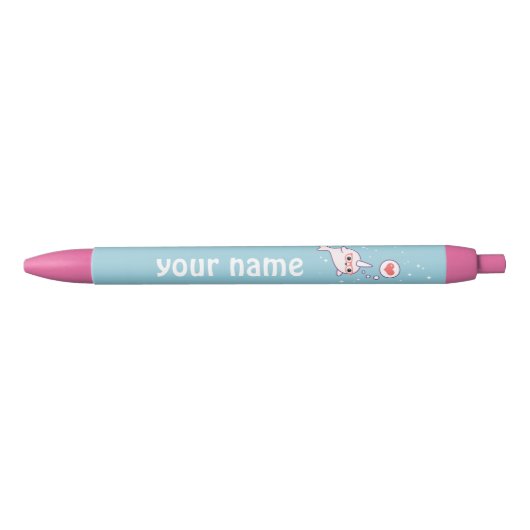 Nerd Narwhal Zwarte Inkt Pen (Voorkant)