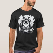 Nerd Ninja Linux Penguin Samurai Programming T-shirt (Voorkant)