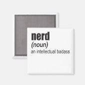 Nerd (Noun) een Intellectuele Badas Magneet (Voorkant / Achterkant)