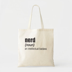 Nerd (Noun) een Intellectuele Badas Tote Bag