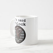 Nerd O'Clock Funny Clock Mok Humor (Voorkant links)