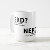Nerd of Intelligent Funny Mug Koffiemok (Voorkant links)