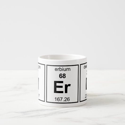 NErD Periodieke Tabel Espresso Kop (Voorkant)