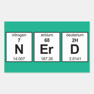 NErD Periodieke Tabel Rechthoekige Sticker