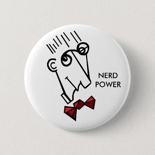 Nerd power ronde button 5,7 cm (Voorkant)