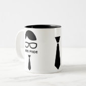 Nerd Pride Funny mug Tweekleurige Koffiemok (Voorkant links)