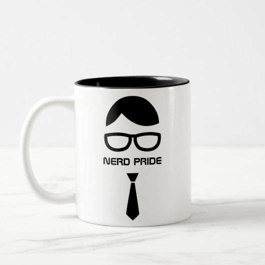 Nerd Pride Funny mug Tweekleurige Koffiemok (Links)