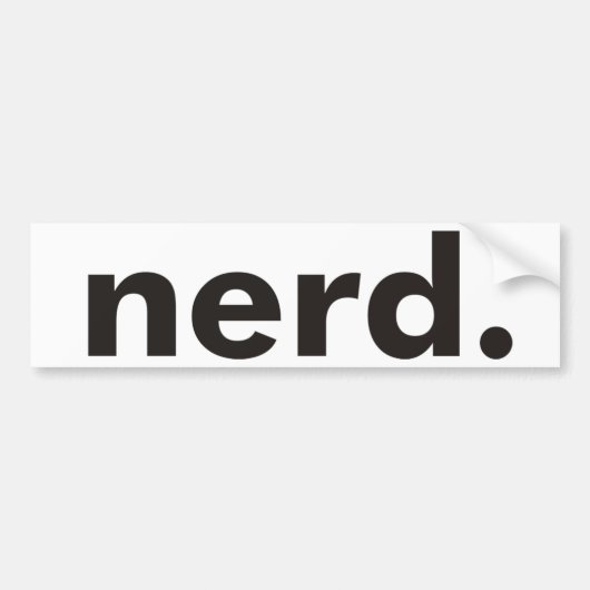 Nerd-producten & -ontwerpen! bumpersticker (Voorkant)