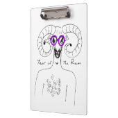 Nerd Ram Aries Chinese Astrology Zodiac Clipboard Klembord (Links)