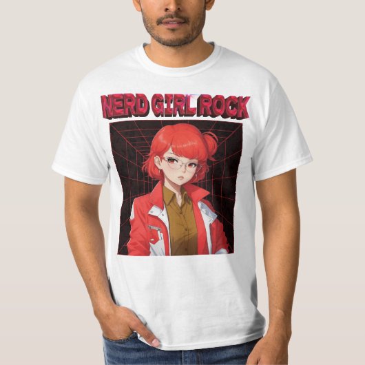 Nerd Rock Meisje T-shirt (Voorkant)