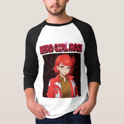 Nerd Rock Meisje T-Shirt (Voorkant)