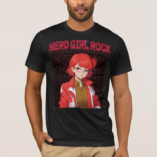 Nerd Rock Meisje T-shirt (Voorkant)